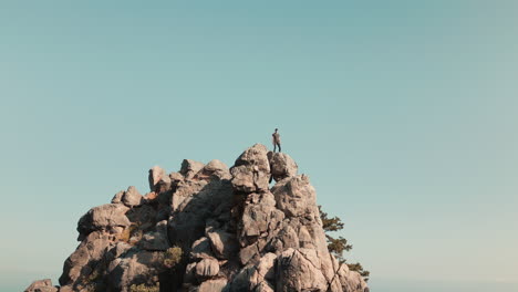 climber on a rock formation