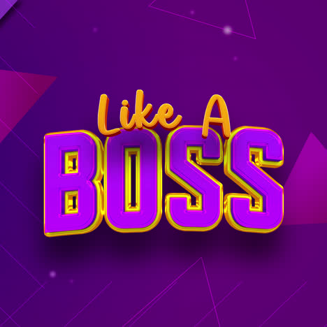 Like a Boss - Motivational Typography Graphic