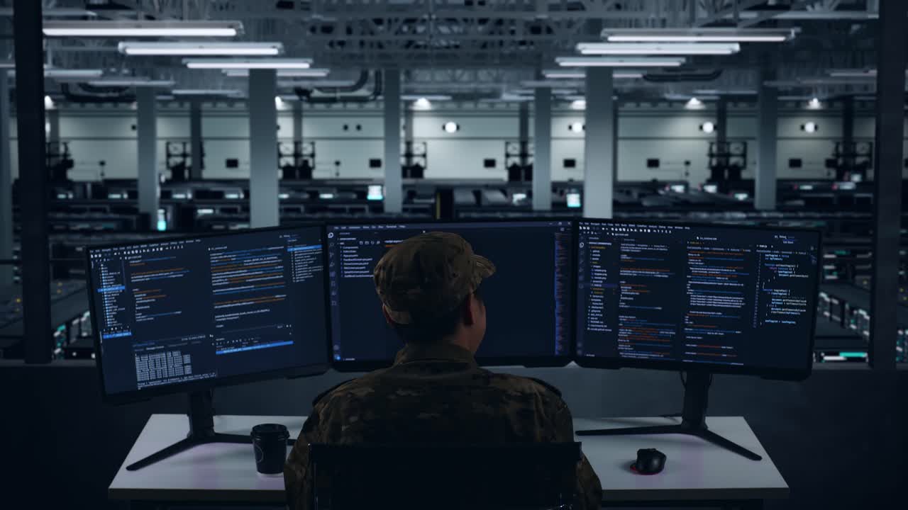 Military Personnel Coding in a Server Room