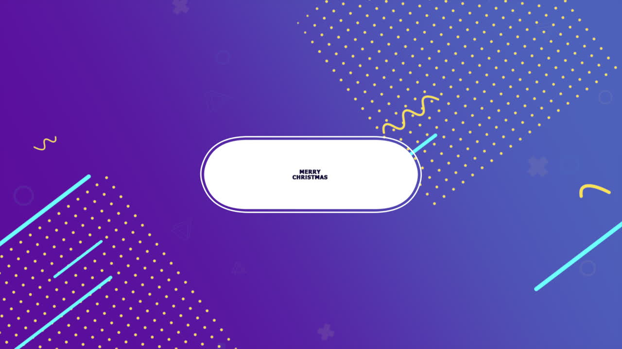 texto de animación feliz navidad y movimiento formas geométricas abstractas fondo de memphis 4