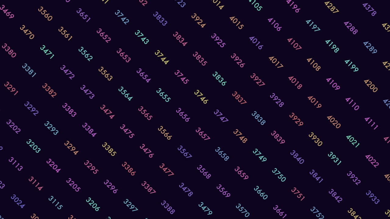código binario digital con números aleatorios de neón en la pantalla de la computadora