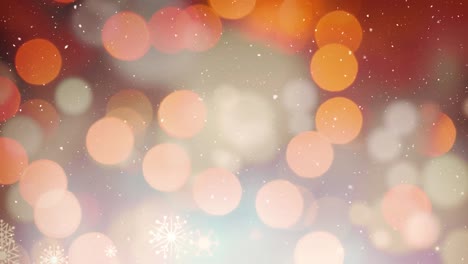 Falling-snow-with-bokeh-light-Christmas-circles