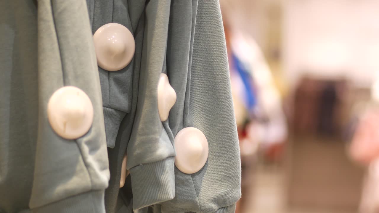 Stylish Sweatshirts on Display in a Retail Store
