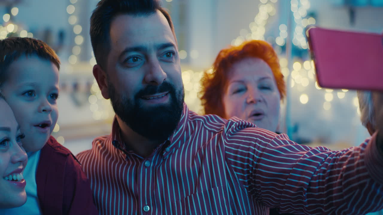 selfie familiar en navidad