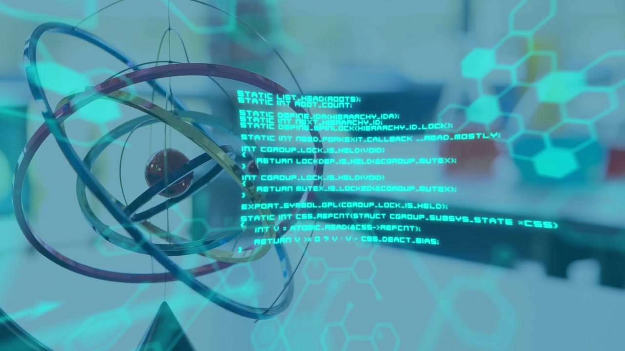Animation of data processing over model in lab