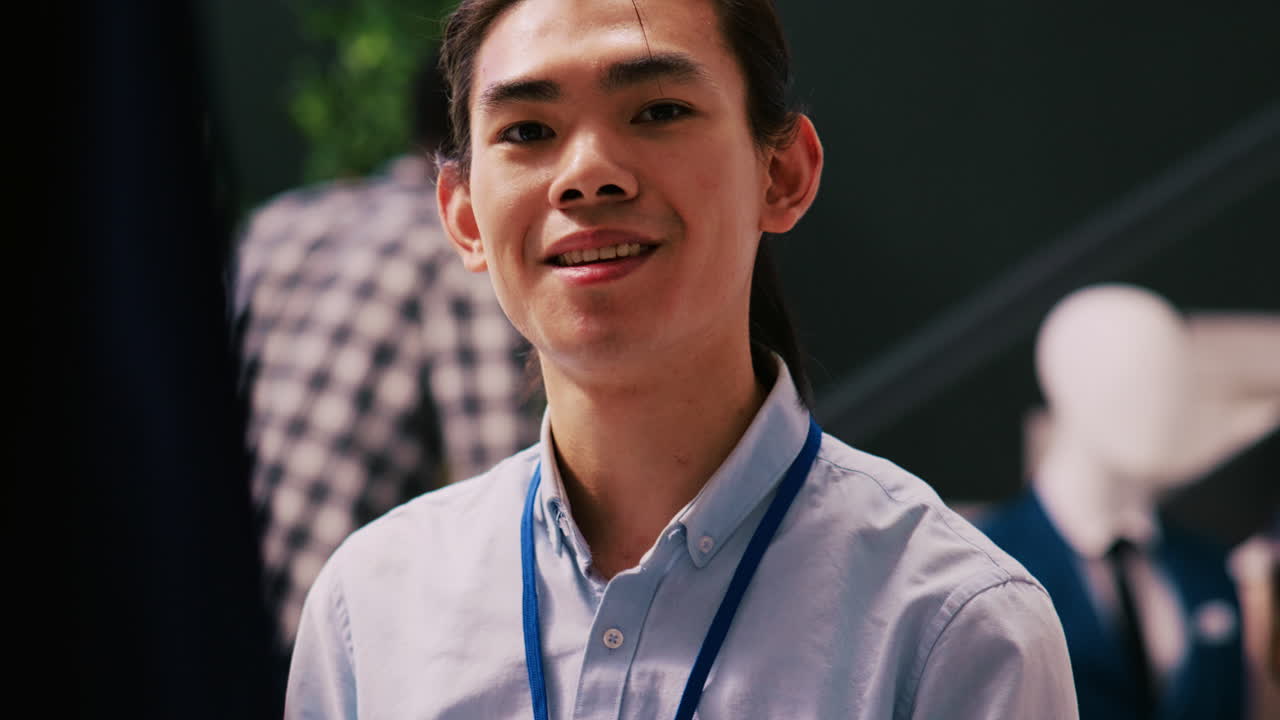 창고를 열기 위해 준비하는 직원