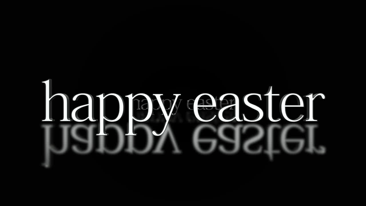 Opera d'arte digitale "Buona Pasqua" giocosamente elegante con riflessi di luce vibranti