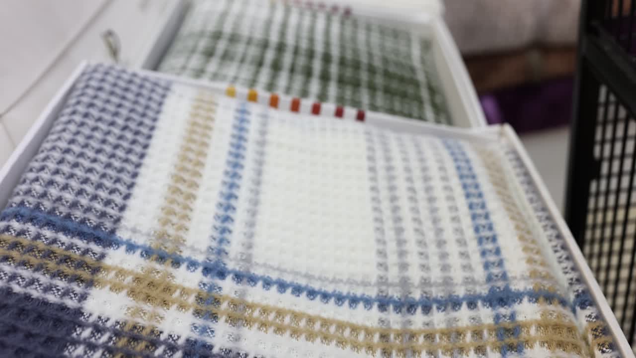 Plaid fabric samples