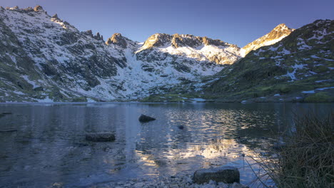 winter sunrise at gredos mountains