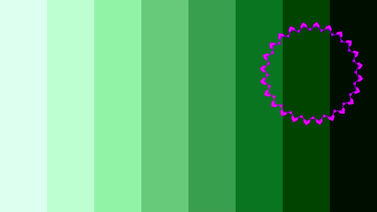 diseño gráfico que gira en el lado derecho de arriba hacia abajo cambiando de color.