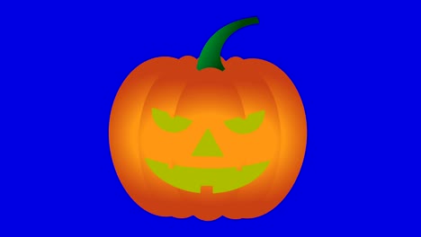 animación de renderización de la pantalla azul de la calabaza de halloween