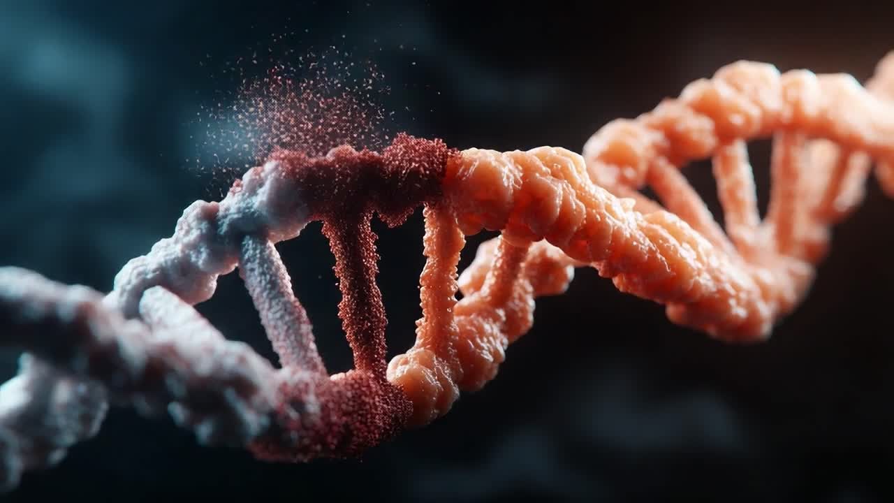 Exploring the Double Helix Structure: A Detailed View of DNA in Motion, Capturing the Complexity and Beauty of Genetic Material as It Unfolds and Connects