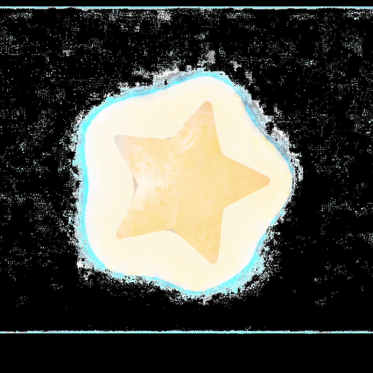 Glowing star animation isolated asset, transparent 4K video, alpha channel, ProRes 4444