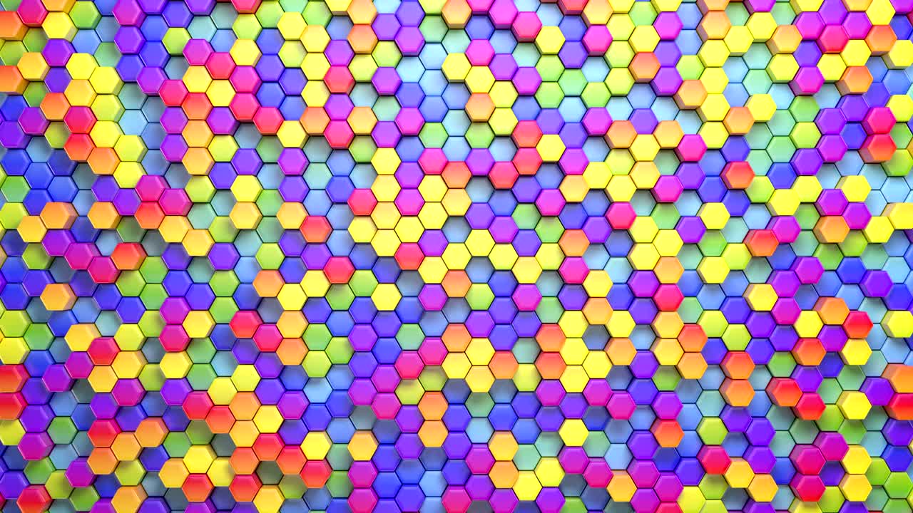 hermoso fondo hexagonal abstractamente multicolor
