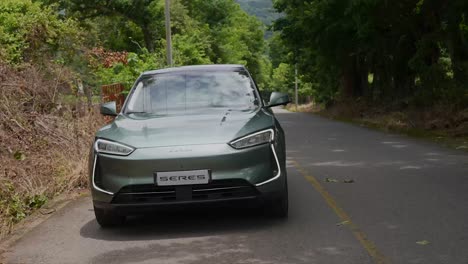 advanced technology, ev, high-end electric car brand seres 5, electric suv, electric car on the road