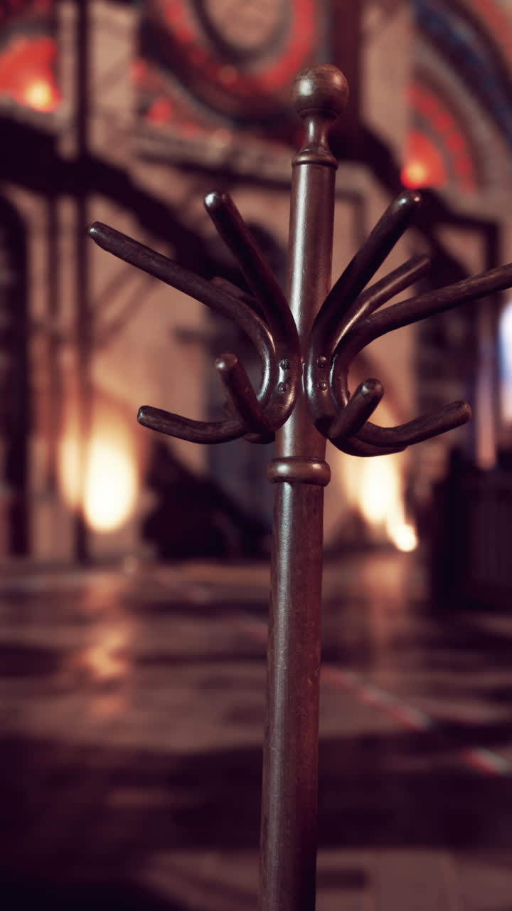 Porte-manteau vintage en bois.
