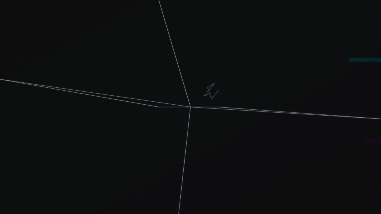 Animazione glitch digitale astratta con linee geometriche