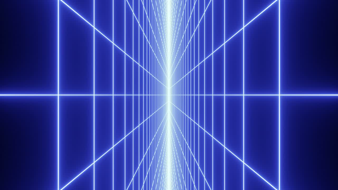 4k Retro Arcade Grid. Looped Background