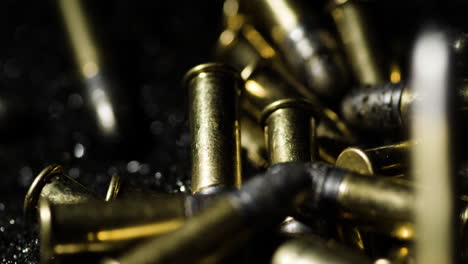 detail 22 lr cartridge on pile