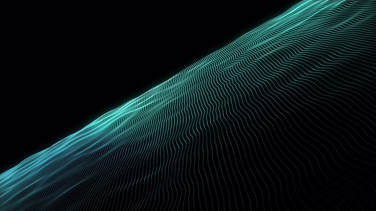 Colorful looped abstract particle field background with alpha channel 4k