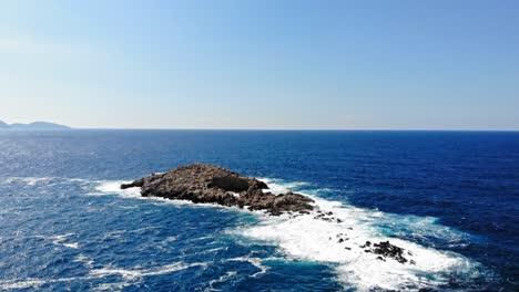 scenic view of isles near jerusalem beach in kefalonia greece - wide shot