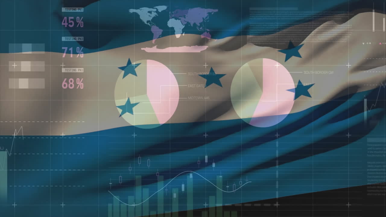 몬두라스 발을 통해 금융 데이터 처리의 애니메이션