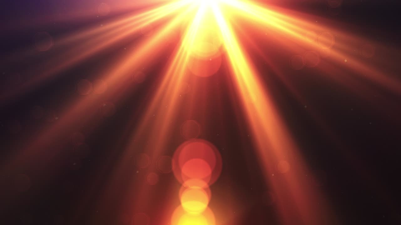 hermoso movimiento de rayos de luz en el espacio