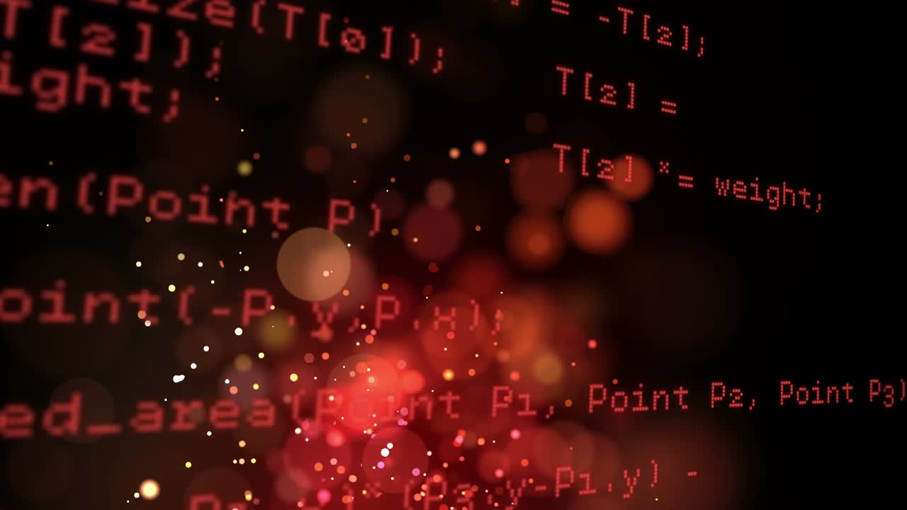 프로그램 코드와 보케 조명