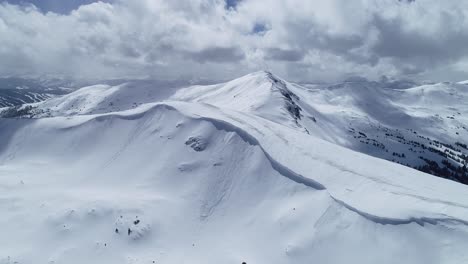 Aerial-views-of-mountain-peaks-from-Loveland-Pass,-Colorado