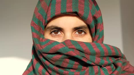 middle eastern woman eyes closeup