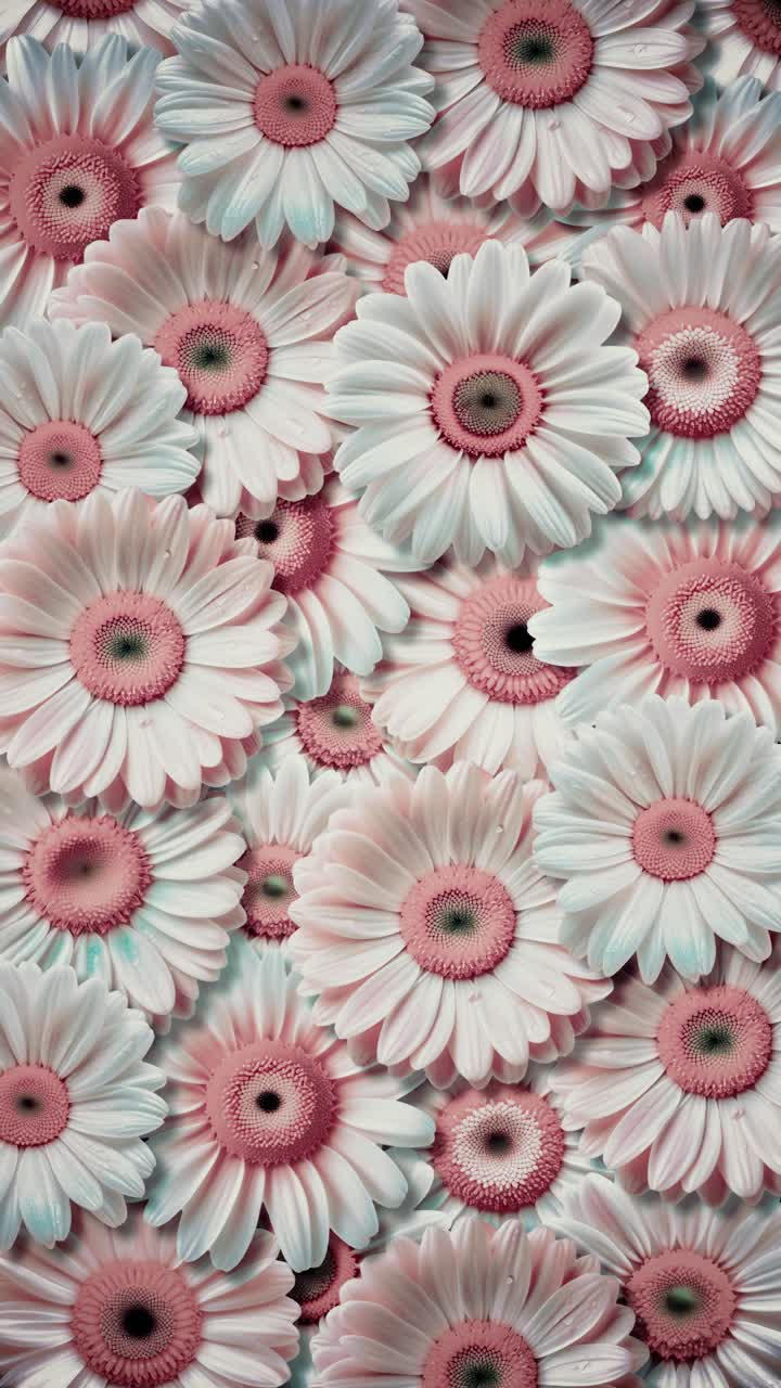 Orientamento verticale 9:16 di un'animazione in loop di fiori che sbocciano senza soluzione di continuità. Bellissima animazione floreale ottimizzata per schermi mobili, Instagram Reels, storie di TikTok e sfondi naturali romantici.