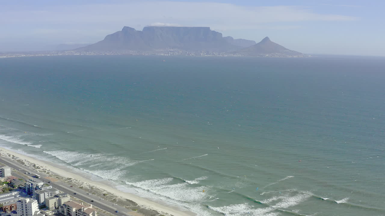 When the weather's good, we go kite surfing