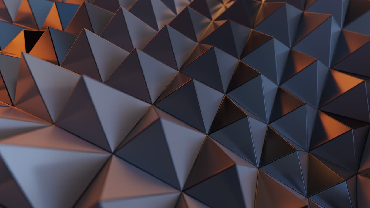 fondo de geometría de forma de triángulo abstracto, renderización en 3d.