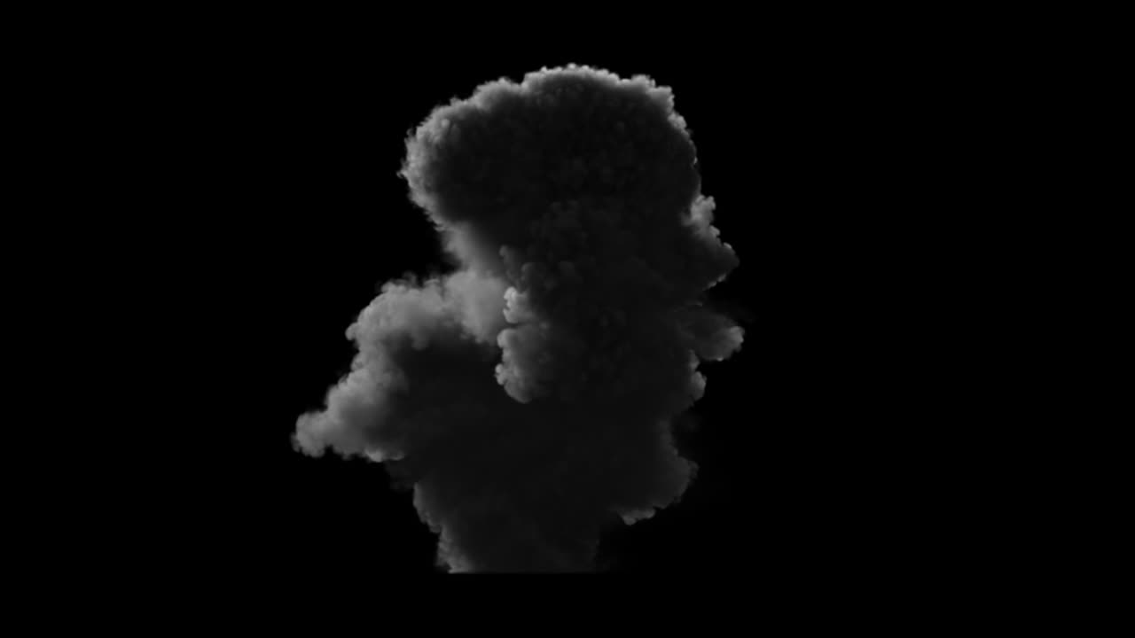 efectos visuales de explosión y humo