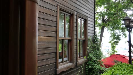 old wooden house with windows