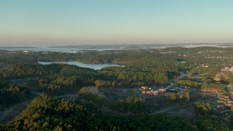 aerial view of a coastal landscape in norway