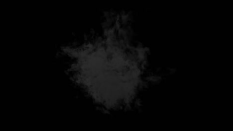 ultra realistic explosion with thick black smoke on an isolated black background in slow motion. 3d render