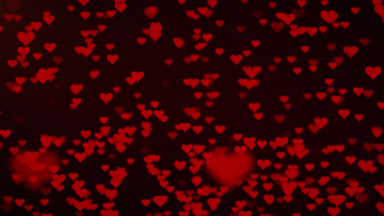 Valentines and wedding hearts background loop animation for broadcast commercials and presentations