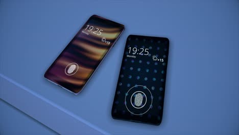 two smartphones with fingerprint sensor