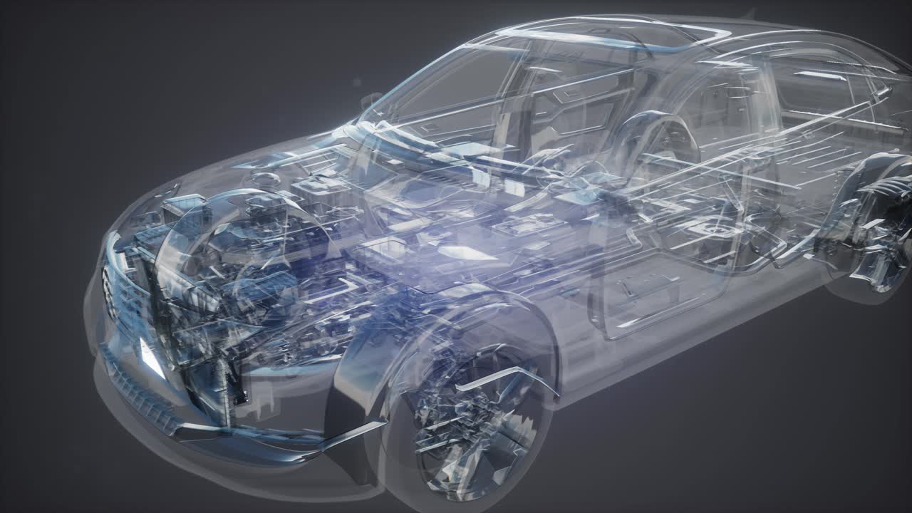 자세한 자동차 엔진 및 다른 부품