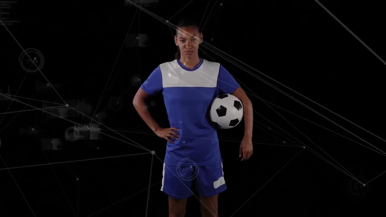 아프리카계 미국인 축구 선수에 대한 연결 네트워크의 애니메이션