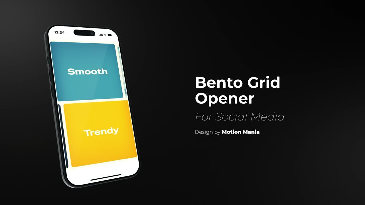Vertical Bento Grid Multiscreen Opener