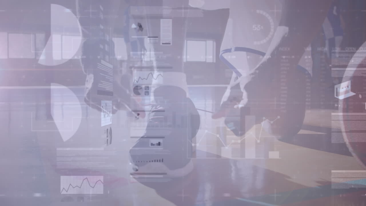 신발 ⁇ 을  ⁇ 는 사람에 대한 데이터 처리 인터페이스의 애니메이션