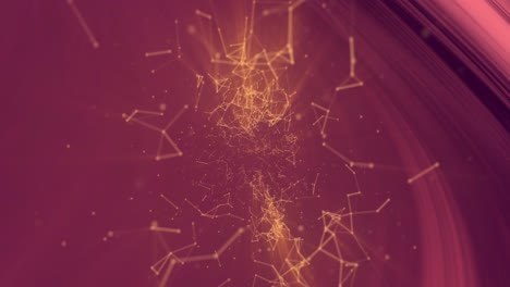 animation of constellations over purple texture background