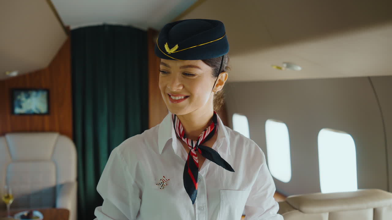 Pramugari di Kabin Jet Pribadi
