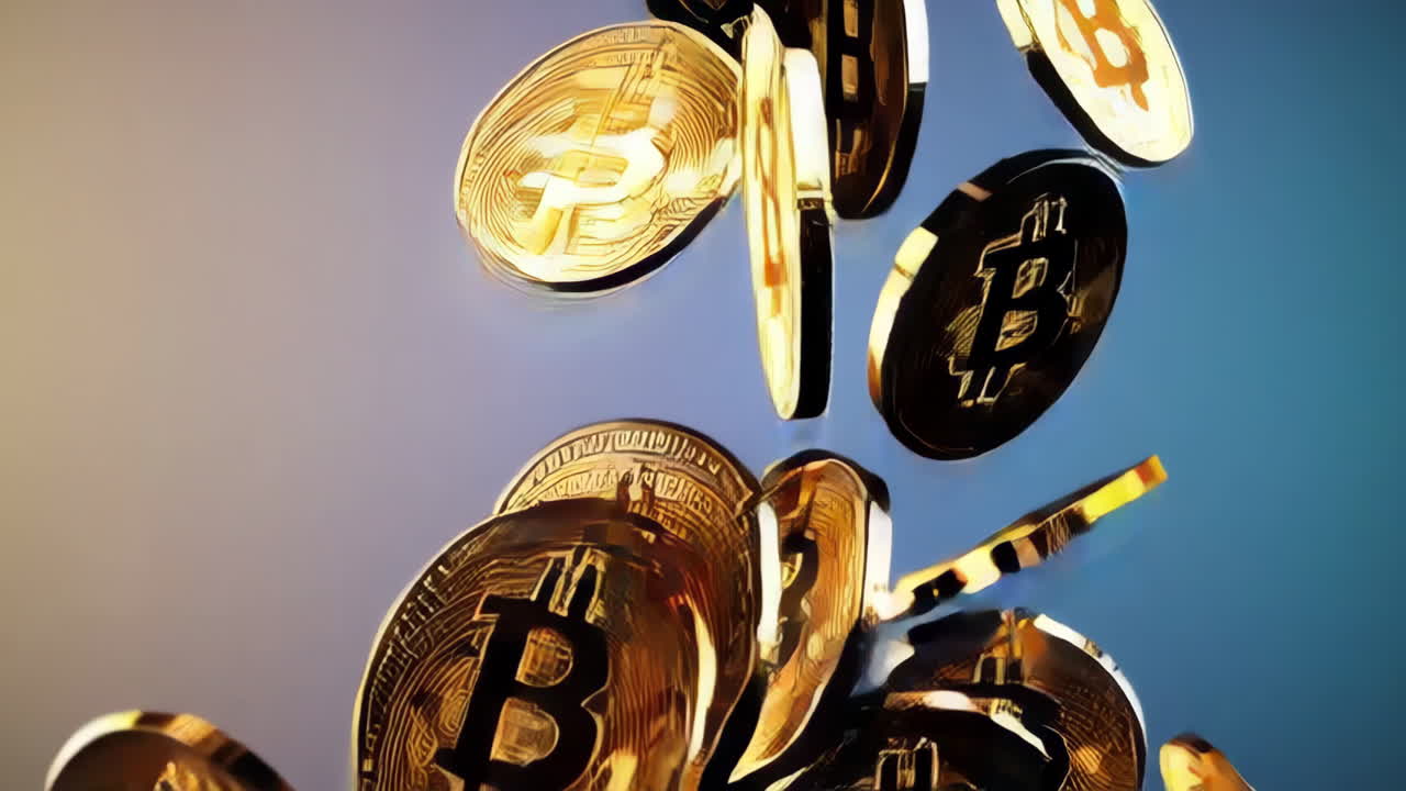 las monedas de bitcoin caen
