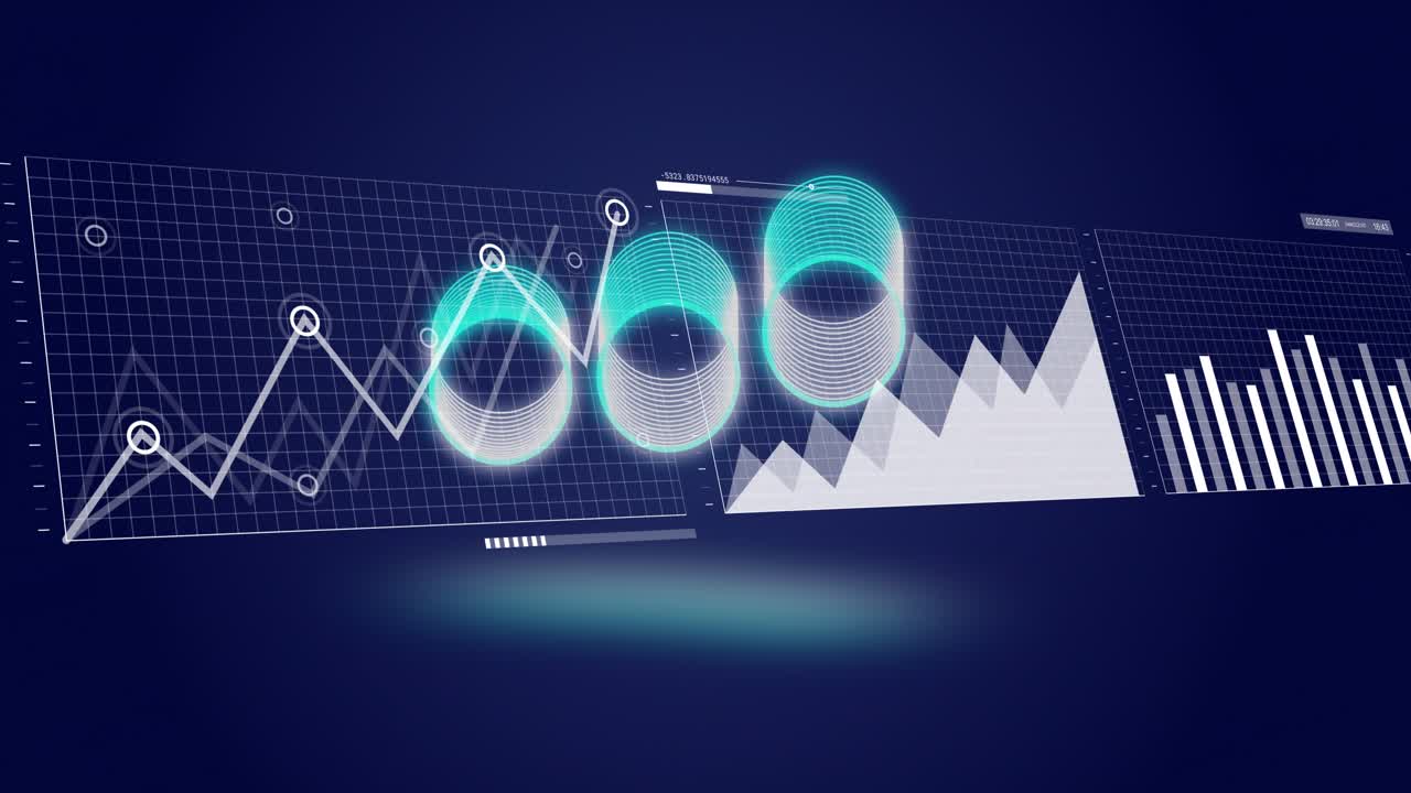 Animation of data processing over shapes