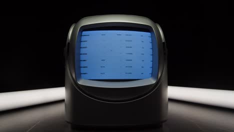 retro tv, vintage television in a nostalgic setup, a retro tv displays grain on screen, scary halloween night device good for chroma key and green screen. high quality 4k footage