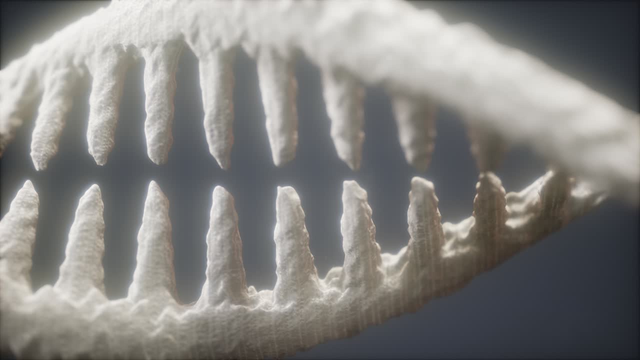 밝은 입자 3d 렌더링 dna