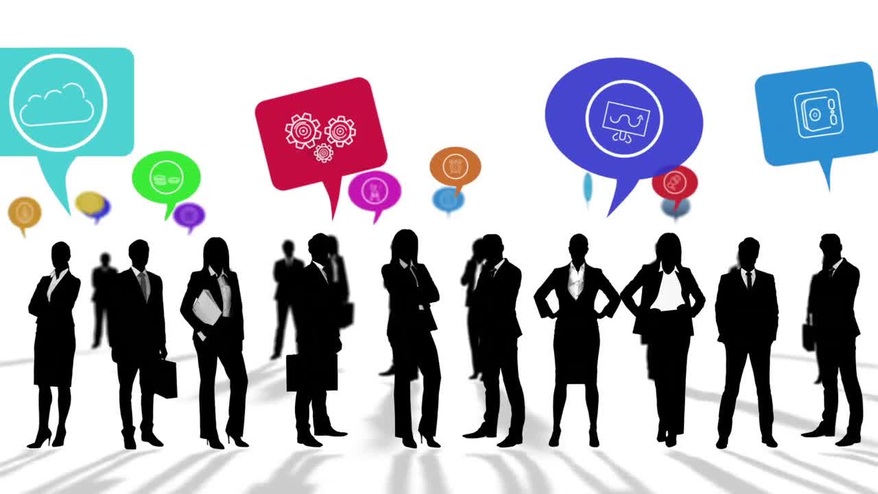 사업가들의 검은 실루